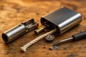 Lee más sobre el artículo Mecha de algodón vs mecha sintética en Zippo: cuál dura más